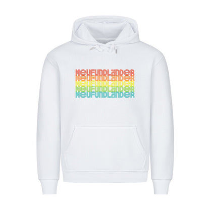Premium Hoodie "Neufundländer - RETRO" Weiß – hunde-shirt.de