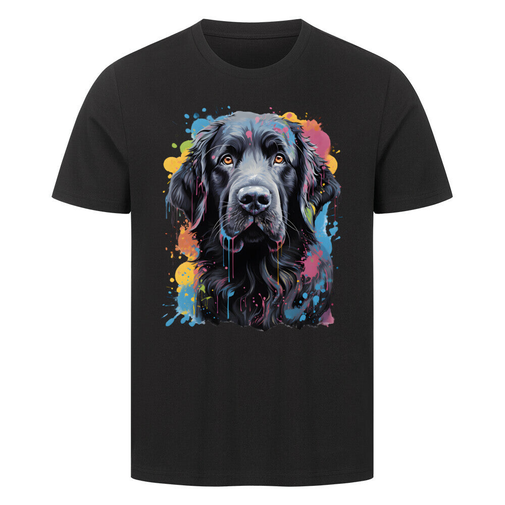 Premium T-Shirt "Neufundländer - ART" Schwarz – hunde-shirt.de