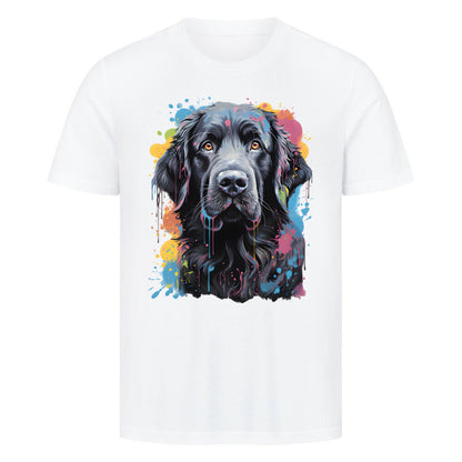 Premium T-Shirt "Neufundländer - ART" Weiß – hunde-shirt.de