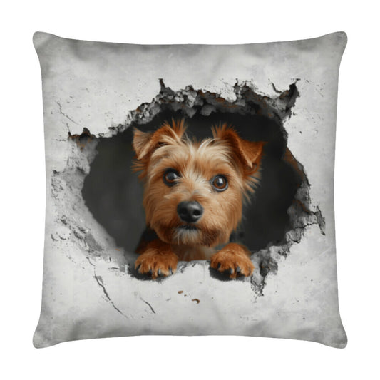 Kissen "Norfolk - Look" Weiß – hunde-shirt.de