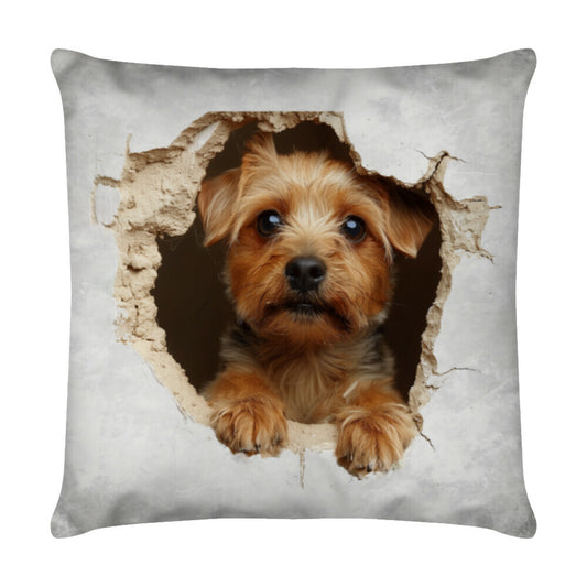 Kissen "Norfolk - Look II" Weiß – hunde-shirt.de