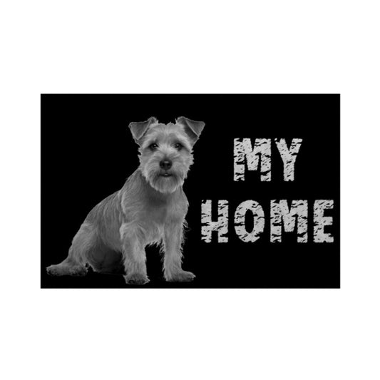 Fußmatte "Norfolk - MY HOME" Weiß – hunde-shirt.de