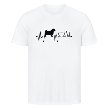 Premium T-Shirt "Norfolk - Heartbeat" Weiß – hunde-shirt.de