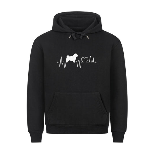 Premium Hoodie "Norfolk - Heartbeat" Schwarz – hunde-shirt.de