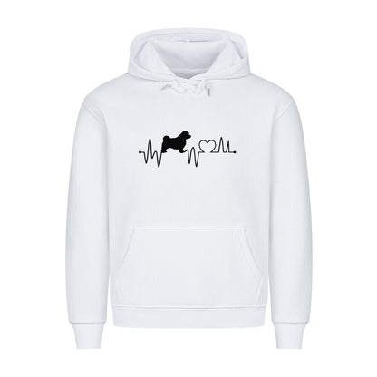 Premium Hoodie "Norfolk - Heartbeat" Weiß – hunde-shirt.de