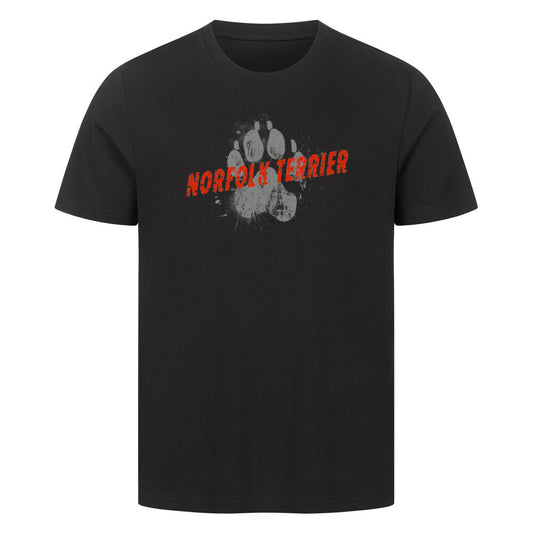 Premium T-Shirt "Norfolk - PAW" Schwarz – hunde-shirt.de