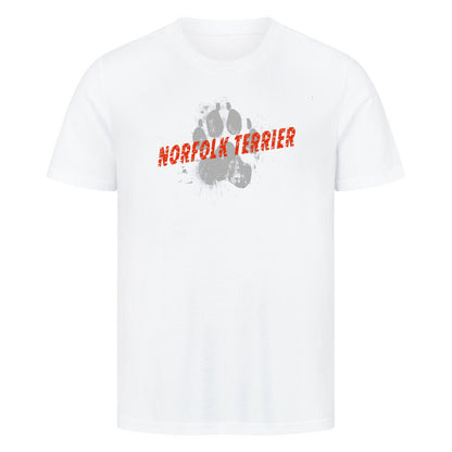 Premium T-Shirt "Norfolk - PAW" Weiß – hunde-shirt.de
