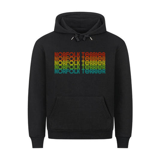 Premium Hoodie "Norfolk - RETRO" Schwarz – hunde-shirt.de