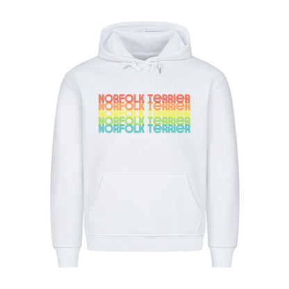 Premium Hoodie "Norfolk - RETRO" Weiß – hunde-shirt.de