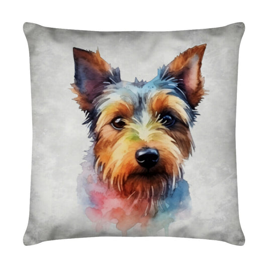 Kissen "Norwich Terrier - Paint" Weiß – hunde-shirt.de