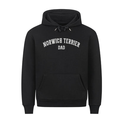Premium Hoodie "Norwich Terrier - DAD" Schwarz – hunde-shirt.de