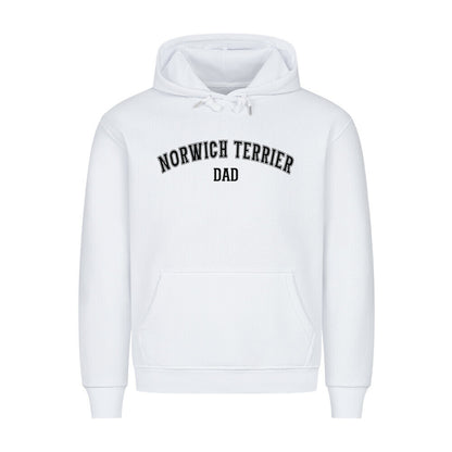 Premium Hoodie "Norwich Terrier - DAD" Weiß – hunde-shirt.de