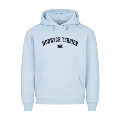 Premium Hoodie "Norwich Terrier - DAD" Babyblau – hunde-shirt.de