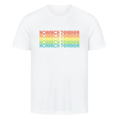 Premium T-Shirt "Norwich Terrier - RETRO" Weiß – hunde-shirt.de