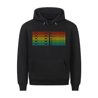 Premium Hoodie "Norwich Terrier - RETRO" Schwarz – hunde-shirt.de