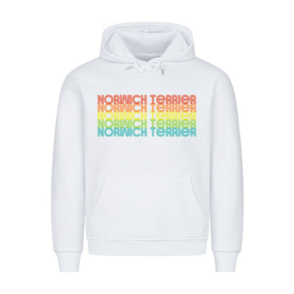 Premium Hoodie "Norwich Terrier - RETRO" Weiß – hunde-shirt.de
