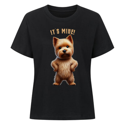Premium Damen-Shirt "Norwich Terrier - It´s mine" Schwarz – hunde-shirt.de