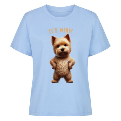 Premium Damen-Shirt "Norwich Terrier - It´s mine" Sky Blue – hunde-shirt.de