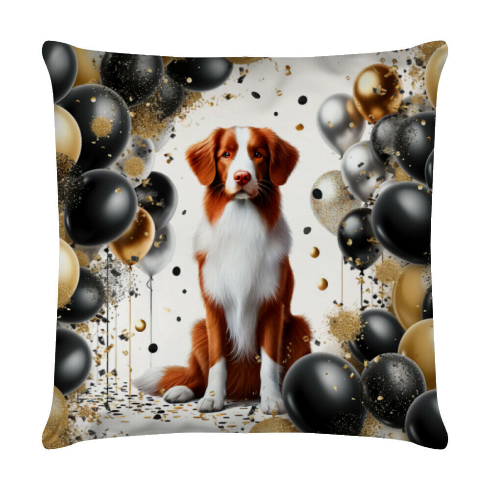 Kissen "Nova Scotia - Geburtstag" Weiß – hunde-shirt.de