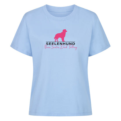 Premium Damen-Shirt "Nova Scotia - Seelenhund" Sky Blue – hunde-shirt.de