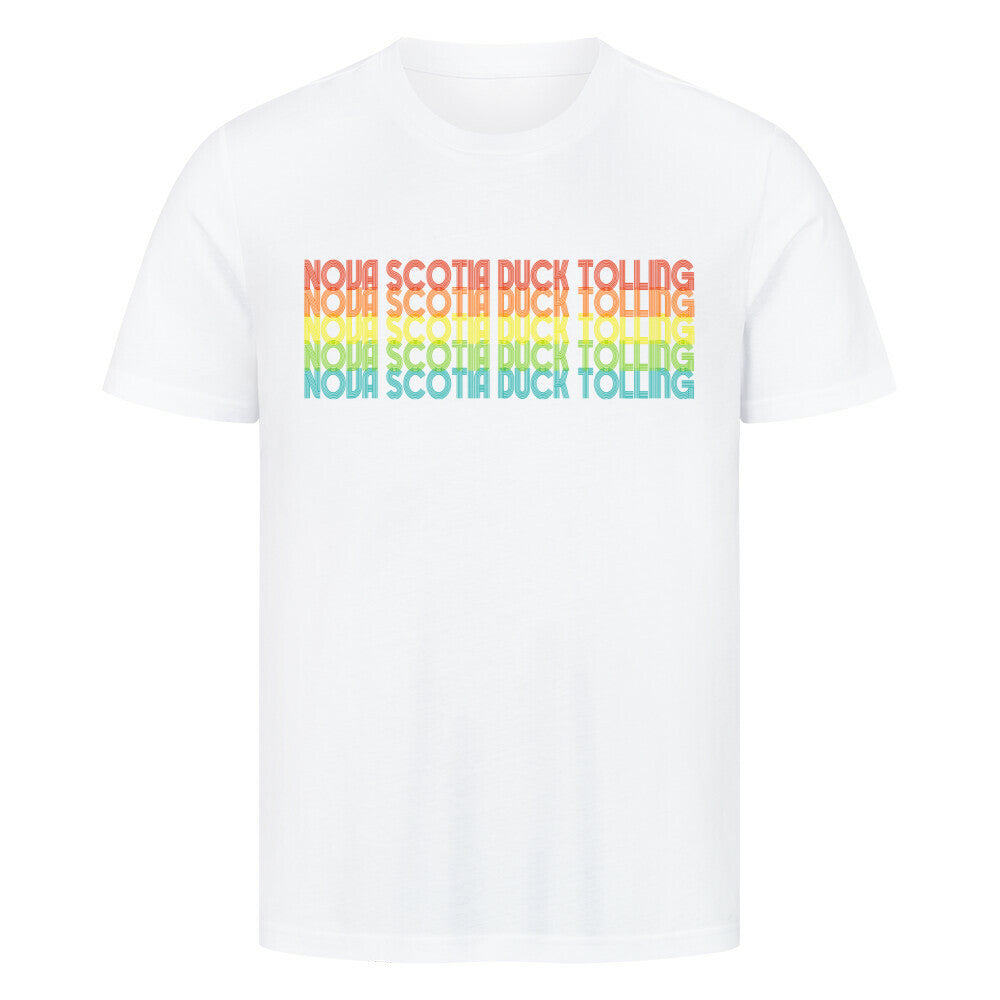Premium T-Shirt "Nova Scotia - RETRO" Weiß – hunde-shirt.de