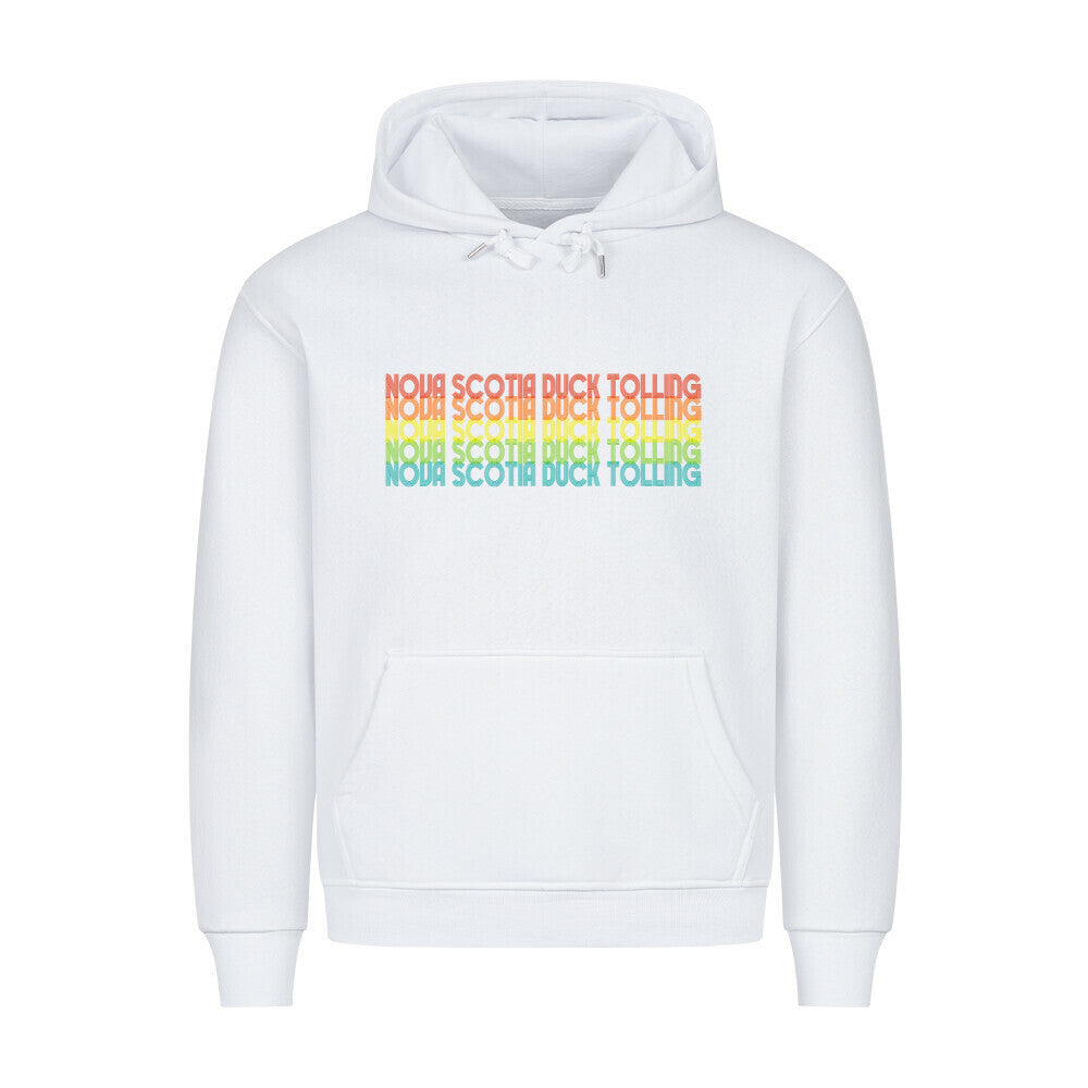 Premium Hoodie "Nova Scotia - RETRO" Weiß – hunde-shirt.de