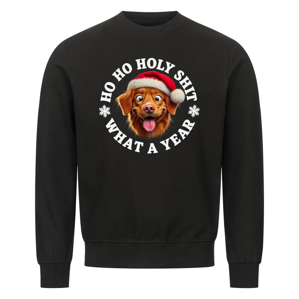 Premium Sweatshirt "Nova Scotia - HO HO..." Schwarz – hunde-shirt.de