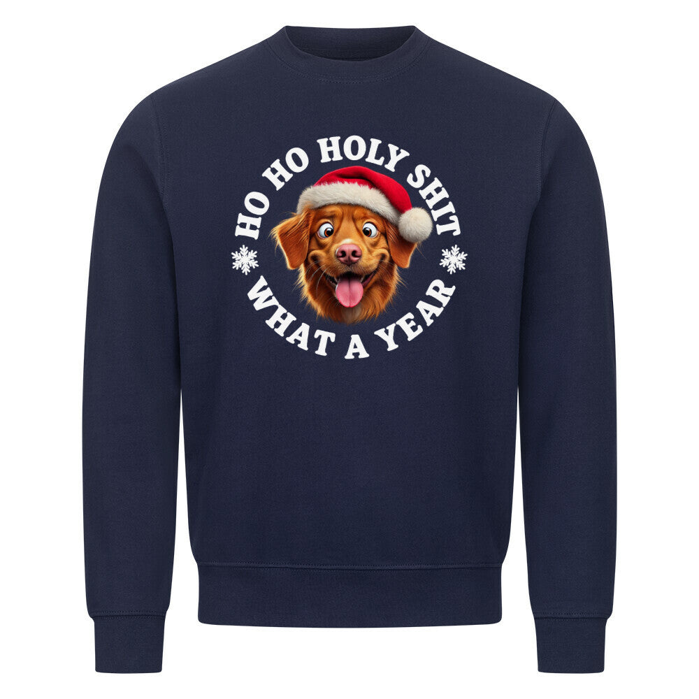 Premium Sweatshirt "Nova Scotia - HO HO..." Navy Blue – hunde-shirt.de