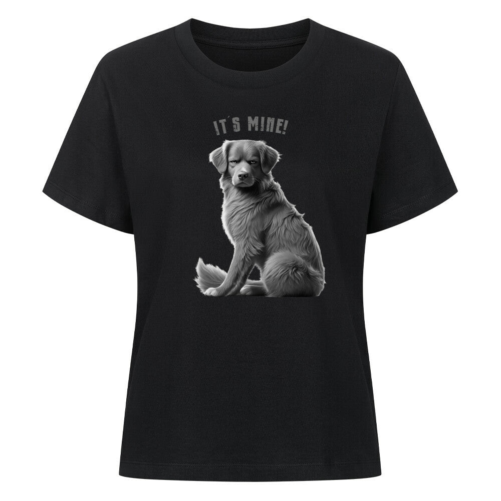 Premium Damen-Shirt "Nova Scotia - It´s mine!" Schwarz – hunde-shirt.de
