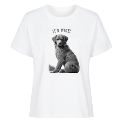 Premium Damen-Shirt "Nova Scotia - It´s mine!" Weiß – hunde-shirt.de