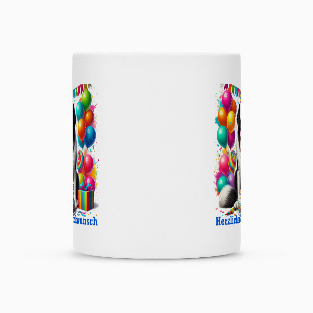 Tasse "Landseer - Herzlichen Glückwunsch" – hunde-shirt.de