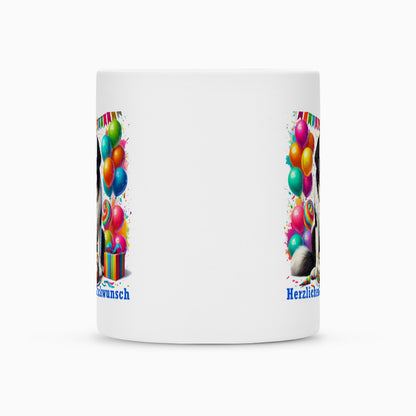 Tasse "Landseer - Herzlichen Glückwunsch" – hunde-shirt.de