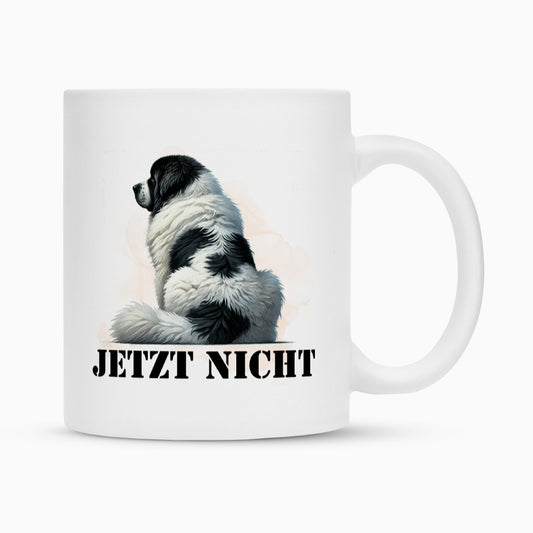 Tasse "Landseer - JETZT NICHT" Weiß – hunde-shirt.de