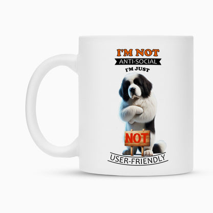 Tasse "Landseer - Anti-Social" – hunde-shirt.de