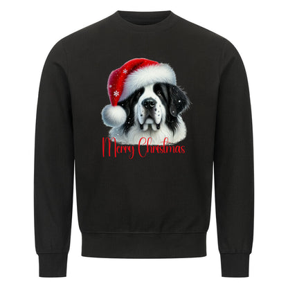 Premium Sweatshirt "Landseer - Merry Christmas" Schwarz – hunde-shirt.de