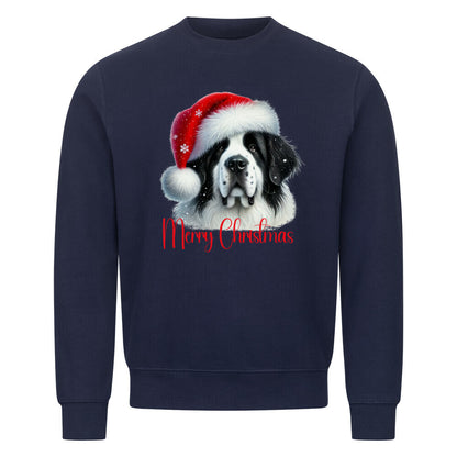 Premium Sweatshirt "Landseer - Merry Christmas" Navy Blue – hunde-shirt.de