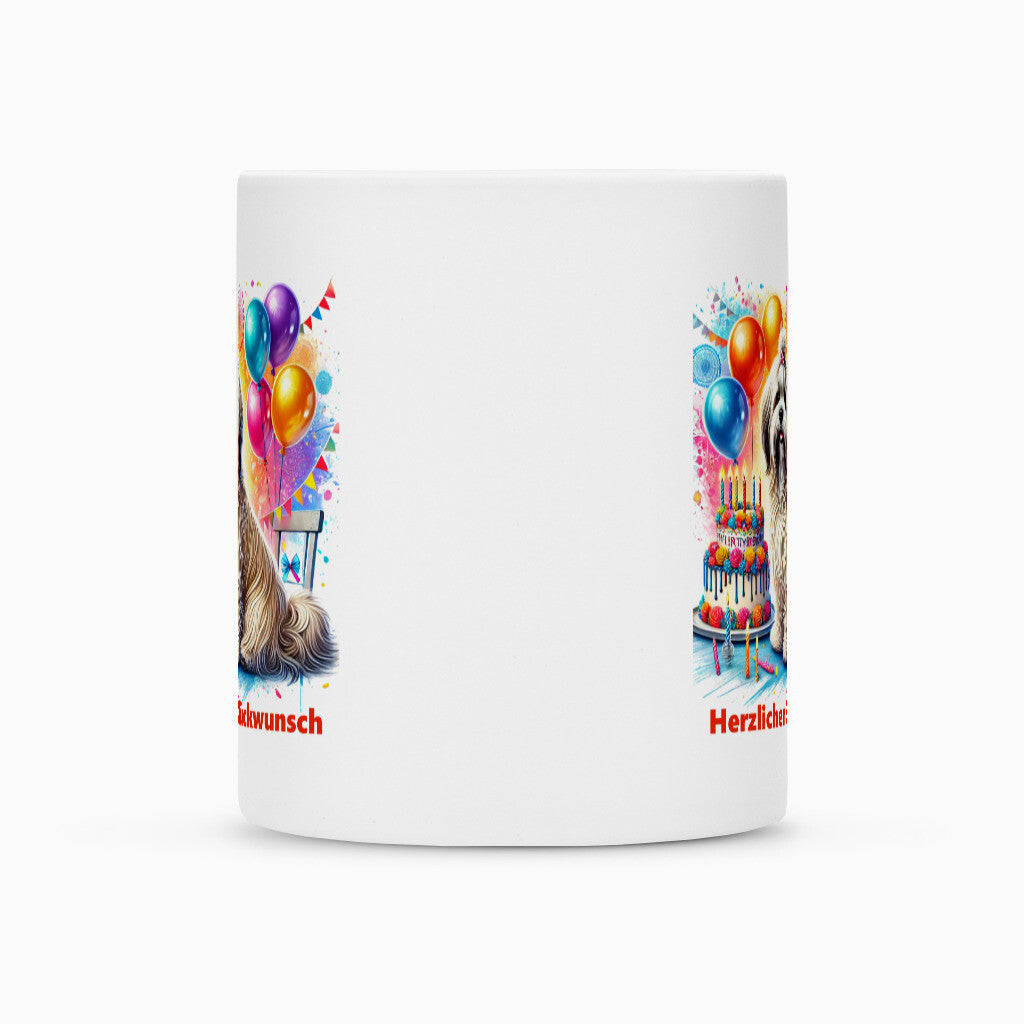 Tasse "Lhasa Apso - Glückwunsch II" – hunde-shirt.de