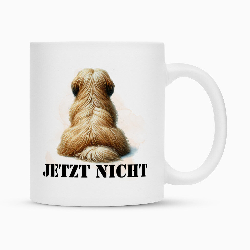 Tasse "Lhasa Apso - JETZT NICHT" Weiß – hunde-shirt.de