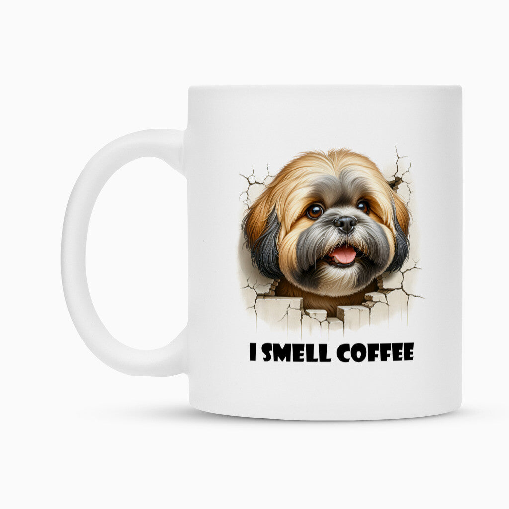 Tasse "Lhasa Apso - I smell Coffee" – hunde-shirt.de