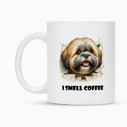 Tasse "Lhasa Apso - I smell Coffee" – hunde-shirt.de