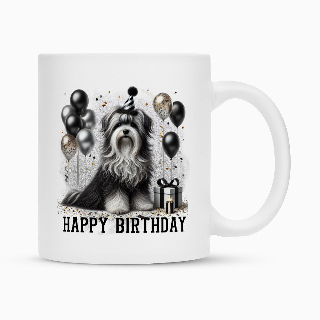 Tasse "Löwchen - Happy Birthday" Weiß – hunde-shirt.de