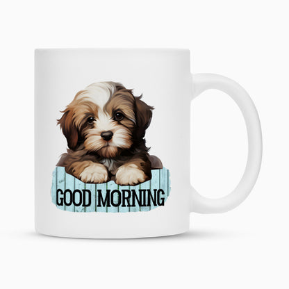 Tasse "Löwchen - Good Morning" Weiß – hunde-shirt.de