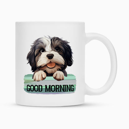 Tasse "Löwchen - Good Morning" Weiß – hunde-shirt.de