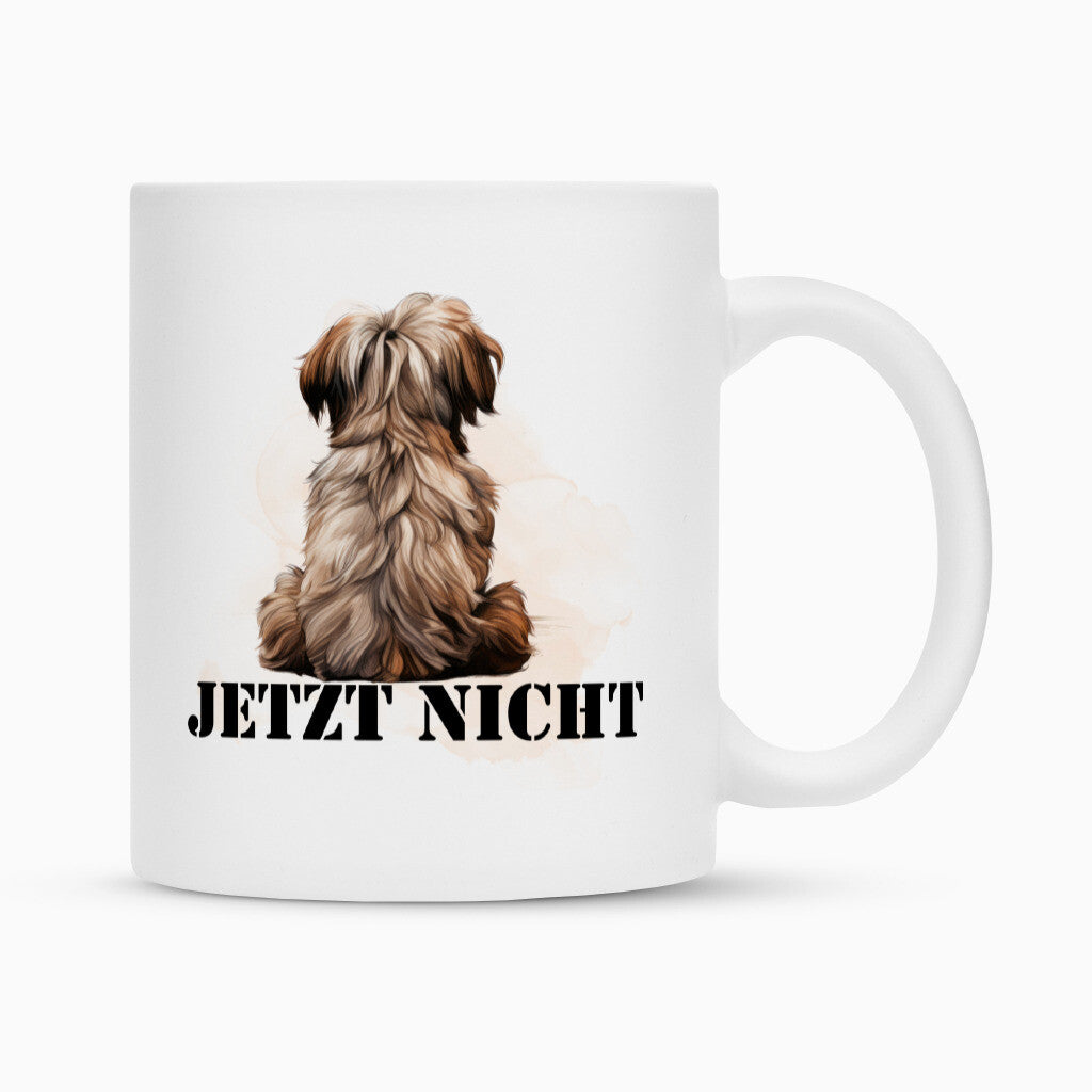 Tasse "Löwchen - JETZT NICHT" Weiß – hunde-shirt.de