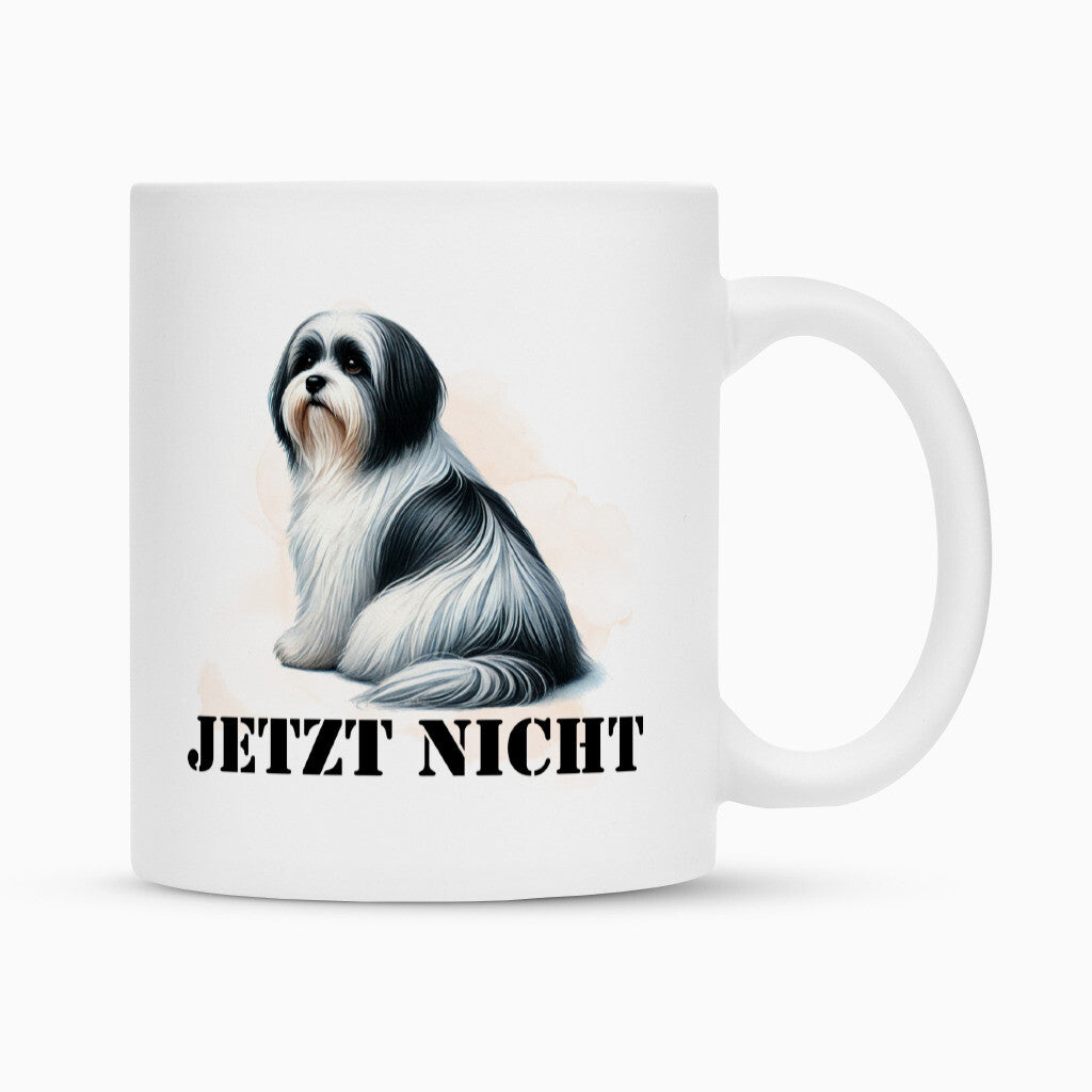 Tasse "Löwchen - JETZT NICHT II" Weiß – hunde-shirt.de