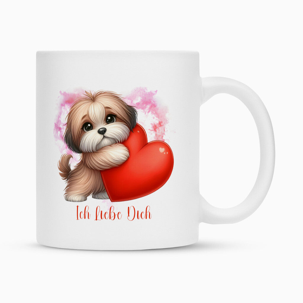 Tasse "Löwchen - Ich liebe Dich" Weiß – hunde-shirt.de