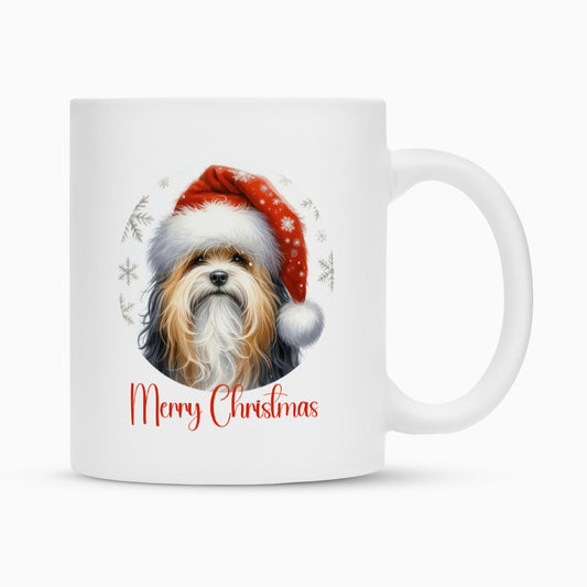 Tasse "Löwchen - Merry Christmas" Weiß – hunde-shirt.de