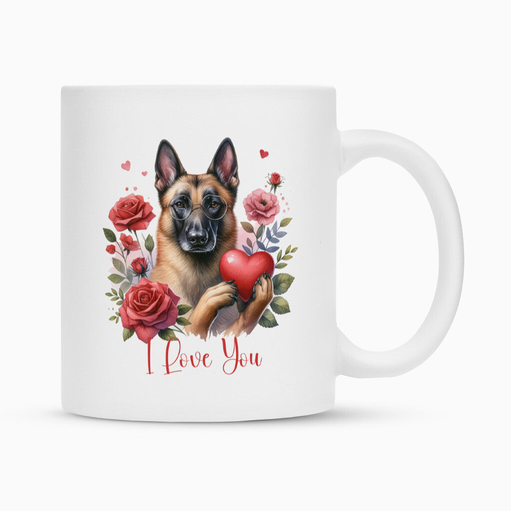 Tasse "Malinois - I love You" Weiß – hunde-shirt.de
