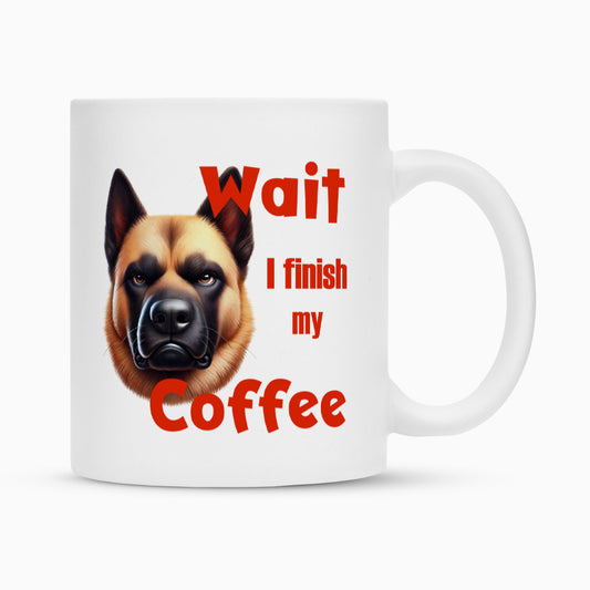 Tasse "Malinois - Wait..." Weiß – hunde-shirt.de
