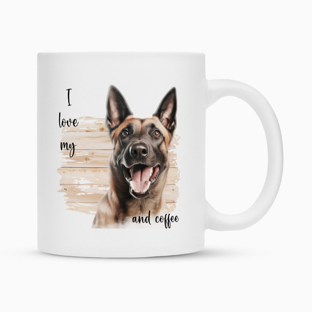 Tasse "Malinois - I love my..." Weiß – hunde-shirt.de